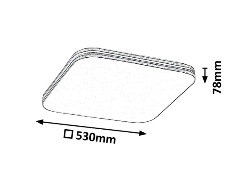 Oscar – LED плафон в бяло, 530×530мм, 36W, 4000K, 2700lm