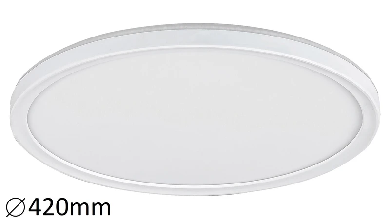 LED плафони Pavel – LED плафон в бяло с димиране, Ø420мм, 22W, 4000K