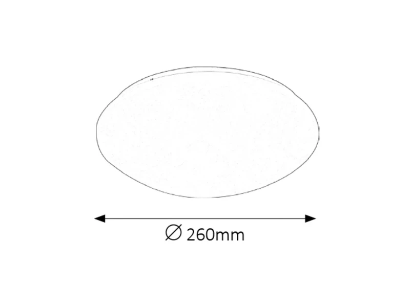 Lucas – LED плафон за баня в бяло, Ø260мм, 12W, 4000K, IP44