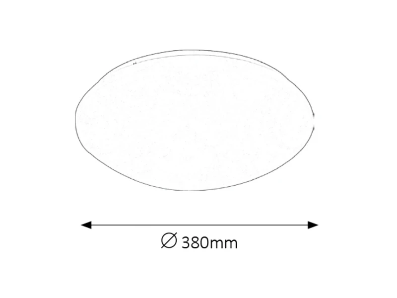 Lucas – LED плафон за баня в бяло, Ø380мм, 24W, 4000K, IP44