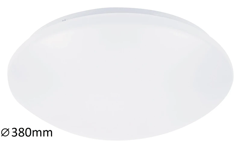 Осветление за баня Lucas – LED плафон за баня в бяло, Ø380мм, 24W, 4000K, IP44