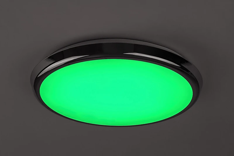 Balthasar – LED плафон за баня в хром/бяло, Ø300мм, 18W, 3000-6500K, IP44