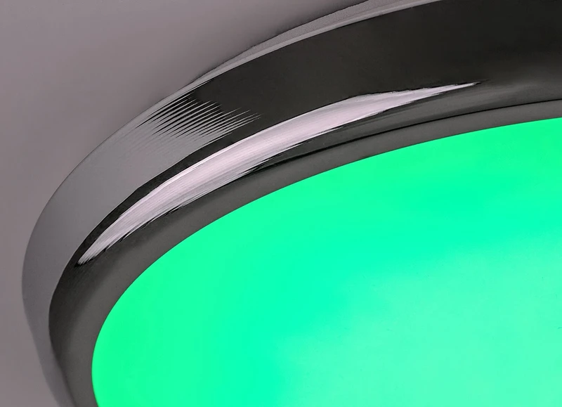 Balthasar – LED плафон за баня в хром/бяло, Ø300мм, 18W, 3000-6500K, IP44