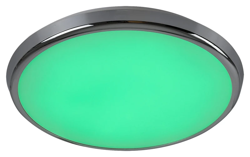 Balthasar – LED плафон за баня в хром/бяло, Ø300мм, 18W, 3000-6500K, IP44