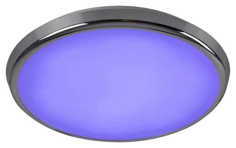 Balthasar – LED плафон за баня в хром/бяло, Ø300мм, 18W, 3000-6500K, IP44