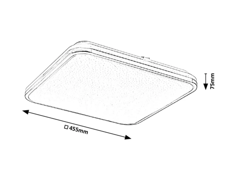 Linden – LED плафон в хром с бял абажур, Ø455мм, 72W, 3000-6500K
