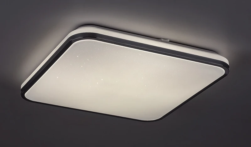 Linden – LED плафон в хром с бял абажур, Ø455мм, 72W, 3000-6500K