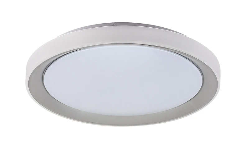 Everest – smart LED плафон в сребристо/бяло, Ø510мм, 40W, 2700-6500K, RGB