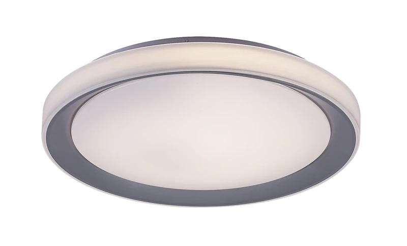 Everest – smart LED плафон в сребристо/бяло, Ø510мм, 40W, 2700-6500K, RGB