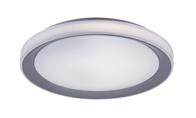 Everest – smart LED плафон в сребристо/бяло, Ø510мм, 40W, 2700-6500K, RGB