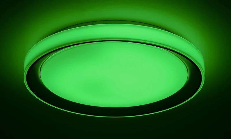 Everest – smart LED плафон в сребристо/бяло, Ø510мм, 40W, 2700-6500K, RGB