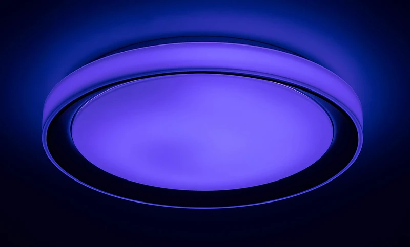 Everest – smart LED плафон в сребристо/бяло, Ø510мм, 40W, 2700-6500K, RGB
