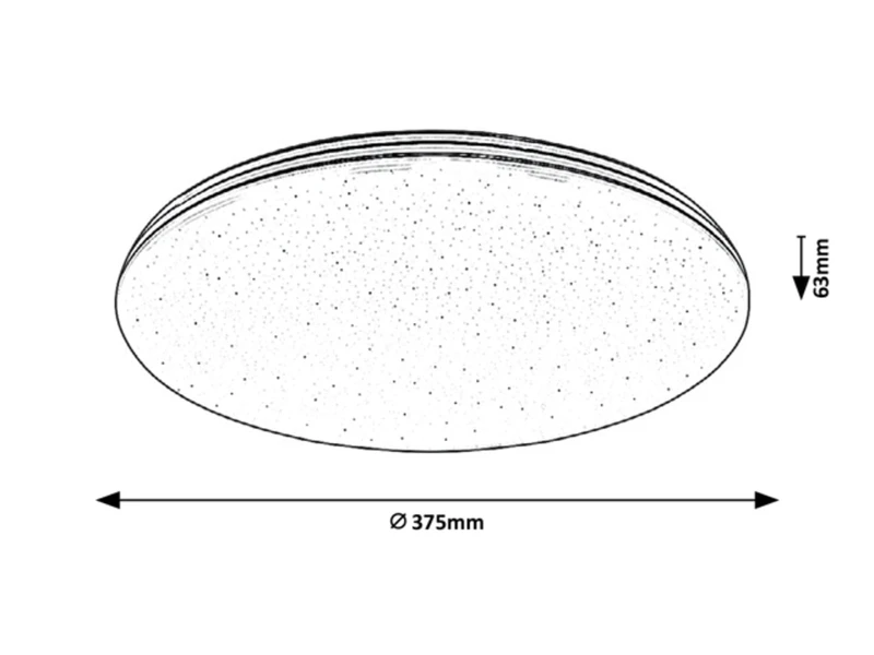 Toma – LED плафон за баня в хром с бял акрил, Ø375мм, 30W, 4000K, IP44