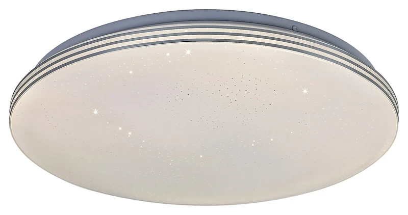 Осветление за баня Toma – LED плафон за баня в хром с бял акрил, Ø375мм, 30W, 4000K, IP44