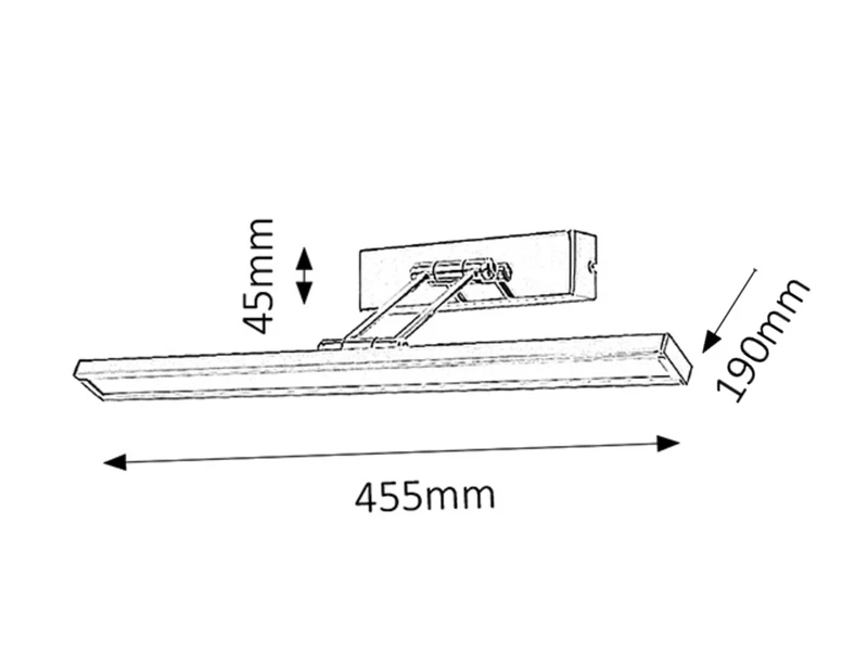 Picture slim – LED осветление за картини в хром, 455мм, 8W, 4000K