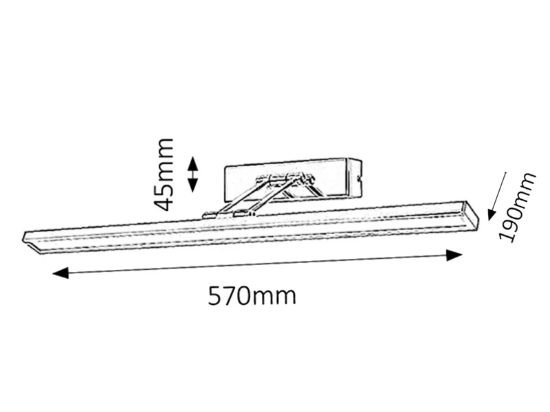 Picture slim – LED осветление за картини в хром, 570мм, 12W, 4000K