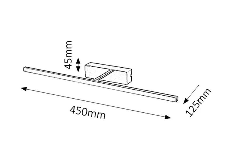 Picture slim – LED осветление за картини в хром, 450мм, 8W, 4000K