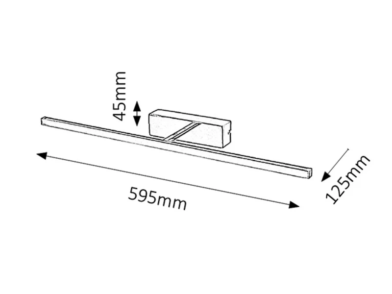 Picture slim – LED картинно осветление в хром, 595мм, 12W, 4000K