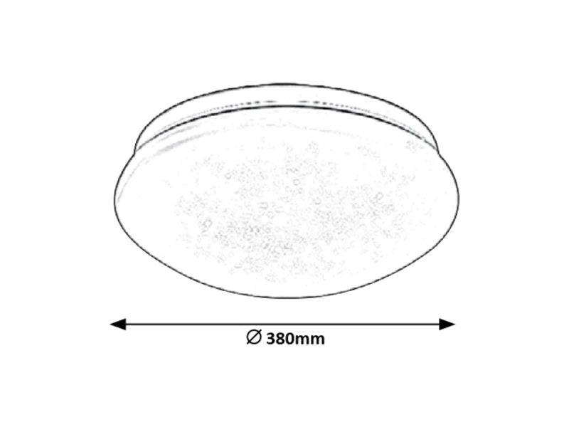 Lucas – LED плафон в бяло с ефект звездно небе, Ø380мм, 24W, 4000K
