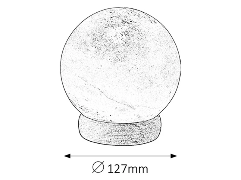 Ozone – солна лампа в оранжево с дървена основа, Ø127мм, 15W, 2700K