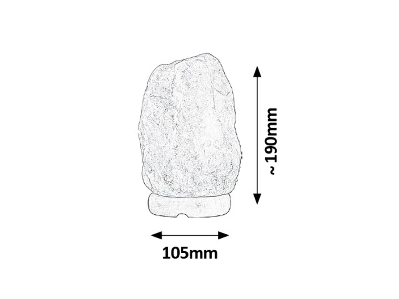 Rock – декоративна солна лампа в оранжево с дървена основа, 190мм, E14, 2700K