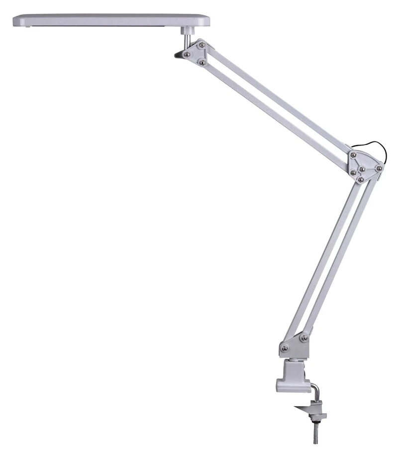 Спотове Raul – LED настолна лампа в сребристо с щипка, 500мм, 5.6W, 4000K