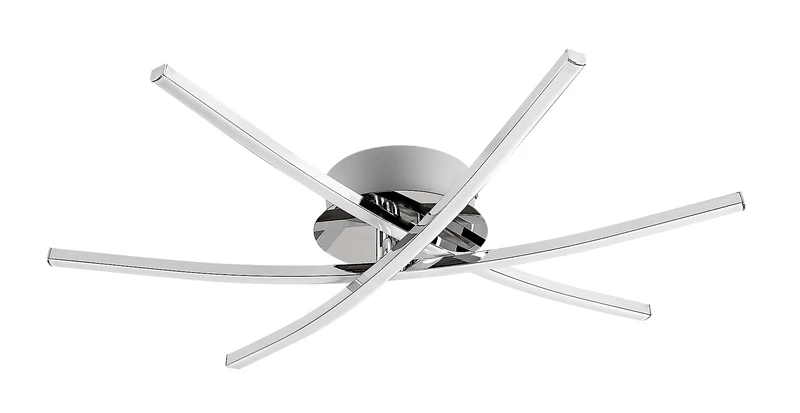 Cyclone – LED плафон в хром с бели абажури, Ø570мм, 21W, 4000K
