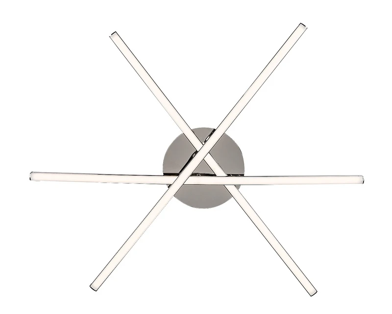 Cyclone – LED плафон в хром с бели абажури, Ø570мм, 21W, 4000K