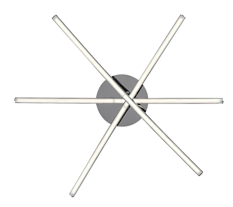Cyclone – LED плафон в хром с бели абажури, Ø570мм, 21W, 4000K