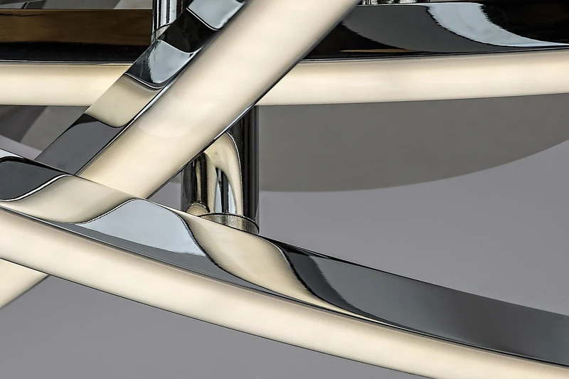 Cyclone – LED плафон в хром с бели абажури, Ø570мм, 21W, 4000K