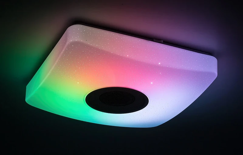 Murry – LED плафон в бяло с RGB и дистанционно, Ø365мм, 18W, 3000-6000K
