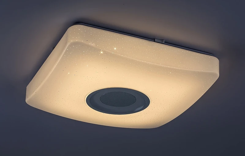 Murry – LED плафон в бяло с RGB и дистанционно, Ø365мм, 18W, 3000-6000K