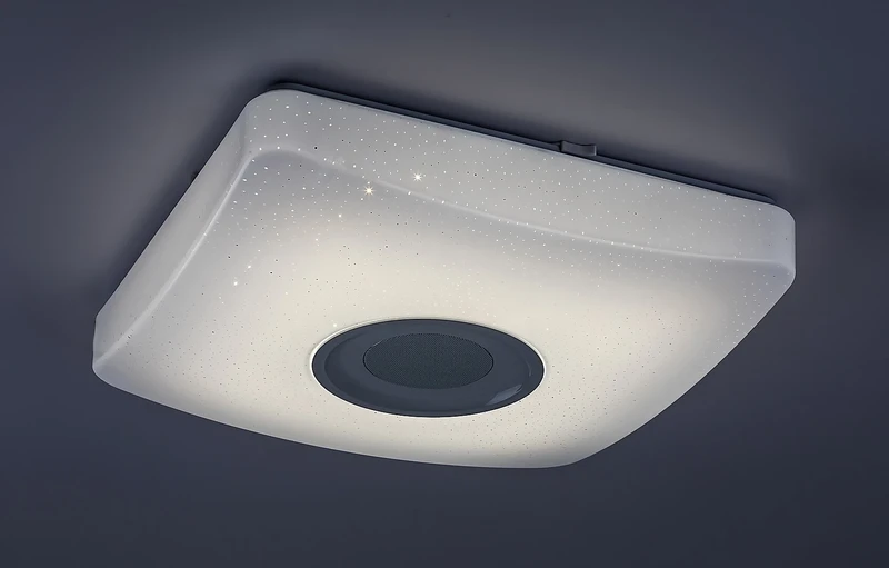 Murry – LED плафон в бяло с RGB и дистанционно, Ø365мм, 18W, 3000-6000K