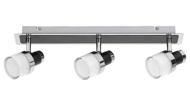 Harold – LED плафон за баня в черно с опалово стъкло, 430мм, 15W, 4000K