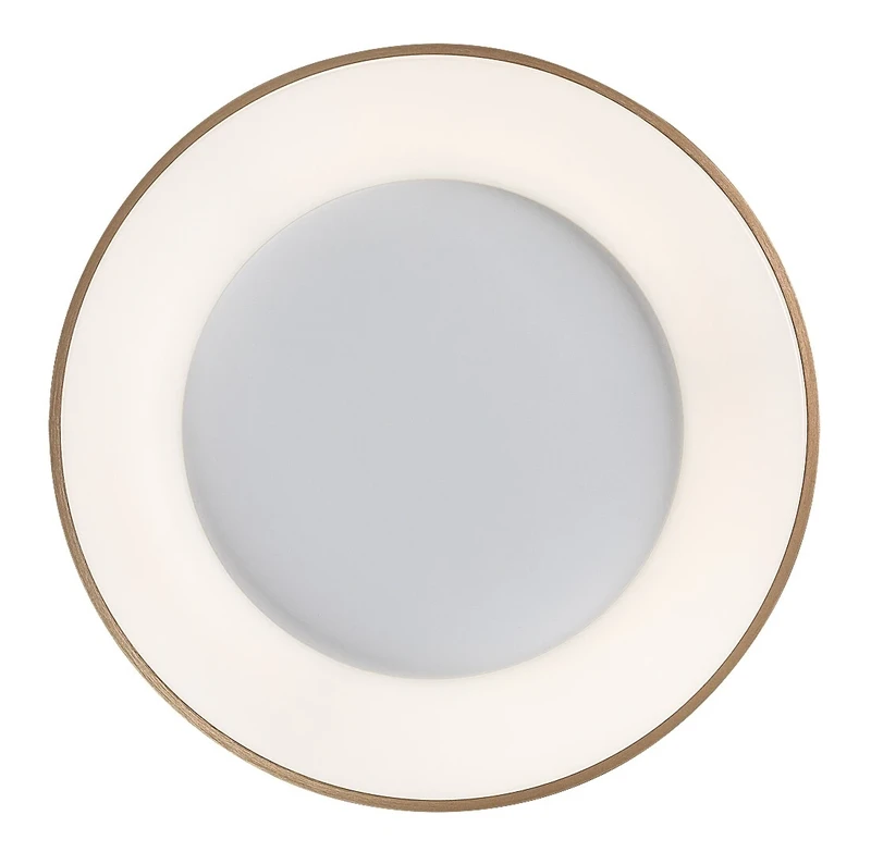 Carmella – LED плафон в златисто и бяло, Ø600мм, 50W, 4000K