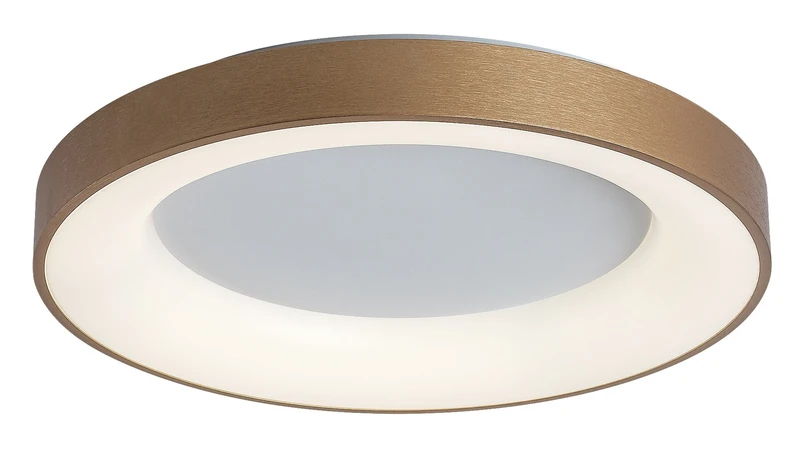 LED плафони Carmella – LED плафон в златисто и бяло, Ø600мм, 50W, 4000K