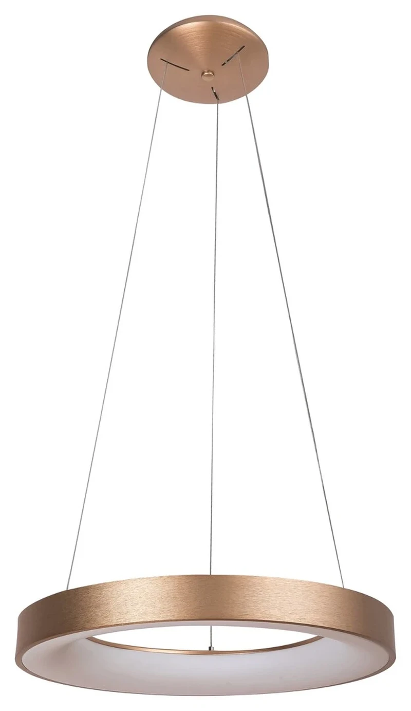 Carmella – LED пендел в златно с бял акрилен абажур, Ø600мм, 50W, 4000K