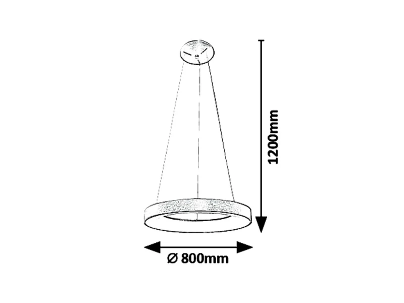 Carmella – LED пендел в златно и бяло, Ø800мм, 80W, 4000K