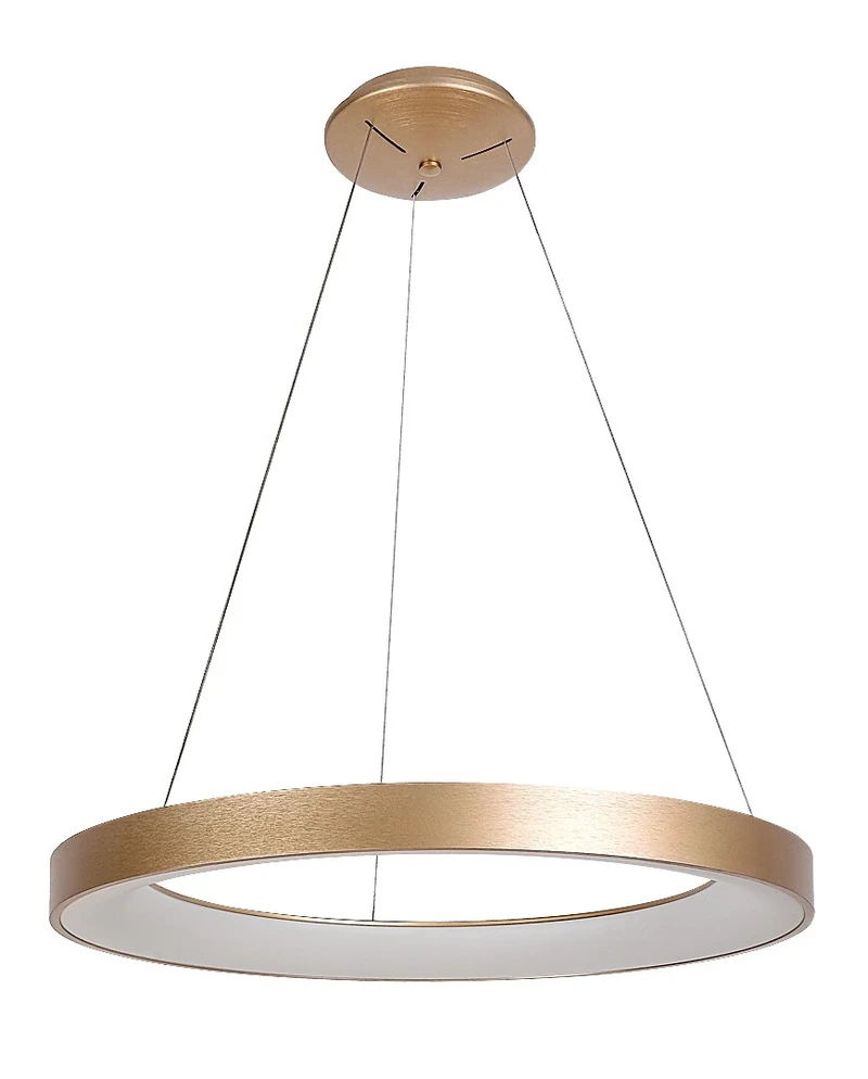 Carmella – LED пендел в златно и бяло, Ø800мм, 80W, 4000K