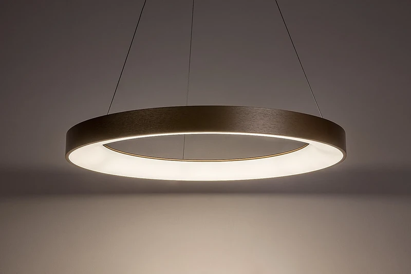 Carmella – LED пендел в златно и бяло, Ø800мм, 80W, 4000K