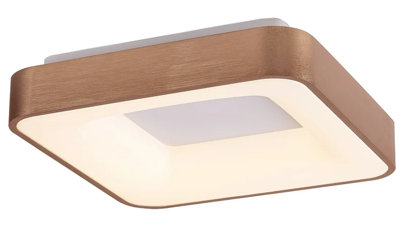 LED плафони Carmella – LED плафон в златисто/бяло, 600×600мм, 50W, 4000K