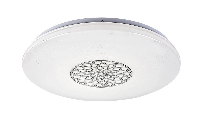 Смарт осветление Ophelia – smart LED плафон в хром/бяло, Ø395мм, 24W, 3000-6500K, RGB, WiFi