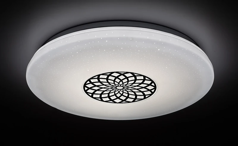 Ophelia – smart LED плафон в хром/бяло, Ø395мм, 24W, 3000-6500K, RGB, WiFi