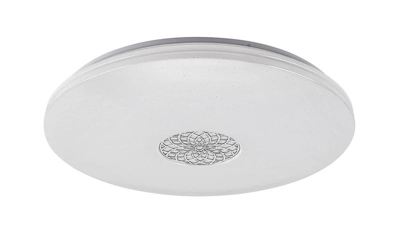 Ophelia – LED Smart плафон в хром/бяло, Ø600мм, 40W, 3000-6500K, RGB, WiFi