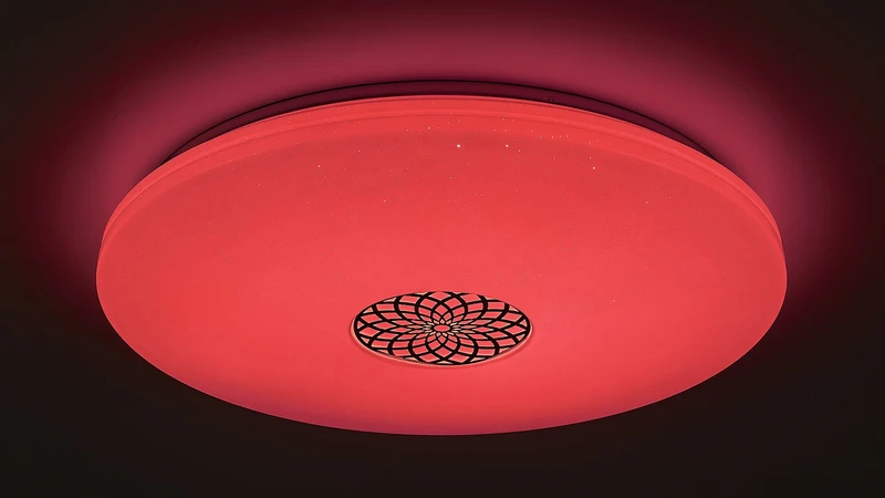 Ophelia – LED Smart плафон в хром/бяло, Ø600мм, 40W, 3000-6500K, RGB, WiFi