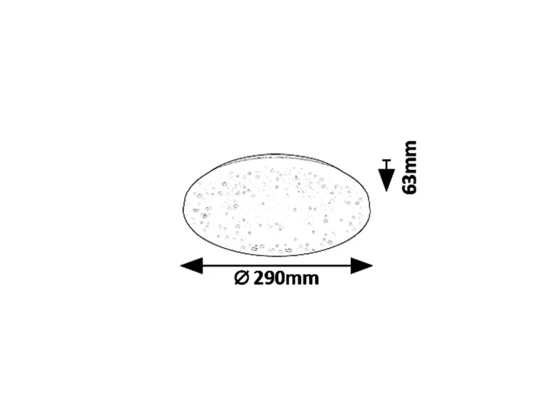 Rob – LED плафон в бяло с блестящ ефект, Ø290мм, 20W, 4000K