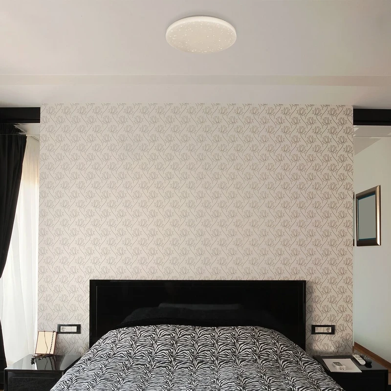 Rob – LED плафон в бяло с блестящ ефект, Ø290мм, 20W, 4000K