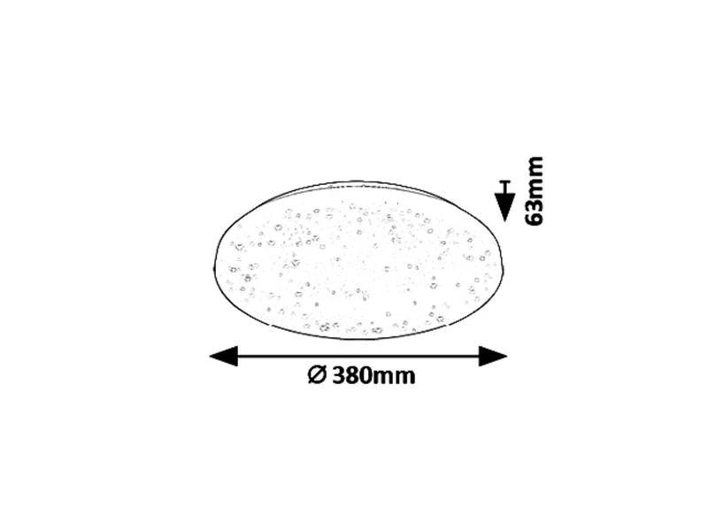 Rob – LED плафон в бяло с блестящ ефект, Ø380мм, 32W, 4000K
