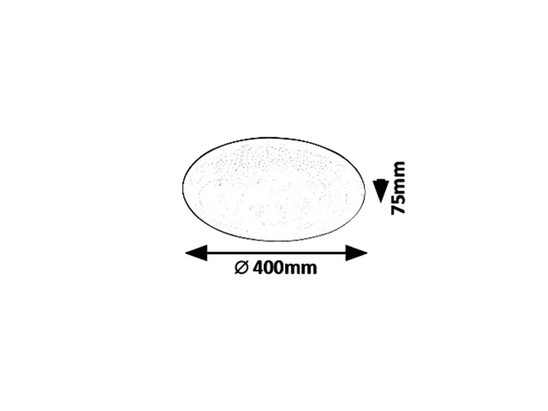 Danny – LED плафон в бяло с блестящ ефект, Ø400мм, 36W, 3000-6500K