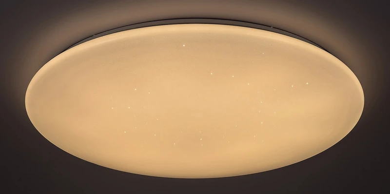 Danny – LED плафон в бяло с блестящ ефект, Ø400мм, 36W, 3000-6500K